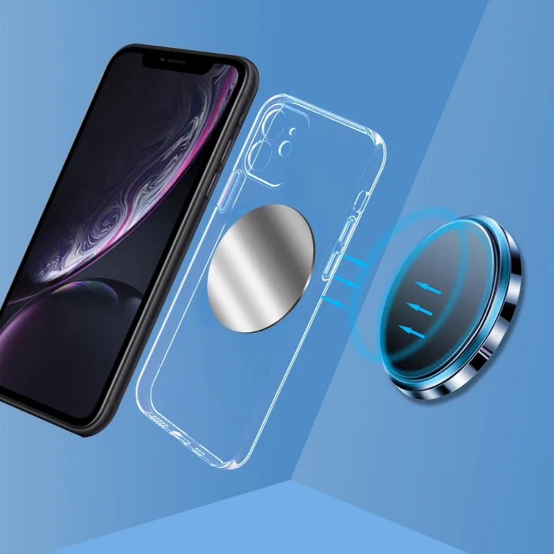 Metal Plate for Magnetic Car Phone Holder Universal Auto Smartphone Stand Double-sided Adhesive Iron Sheet Magnetization Sticker