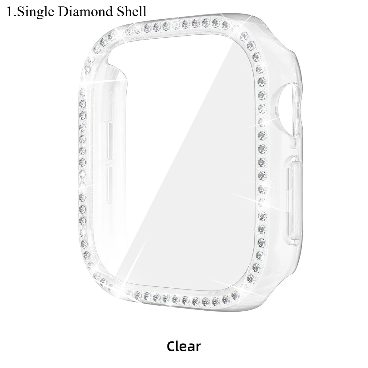 Diamond-Embellished Apple Watch Case with Screen Protector