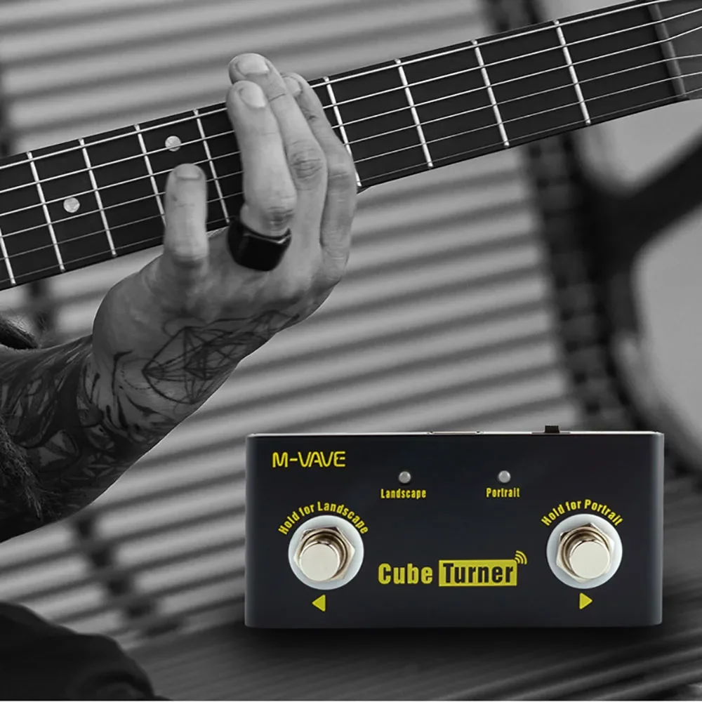 Guitar Effects Processors Cube Turner LOOP Cube Turner Wireless Page Turner Pedal Built-in Battery Music Effects Processors Looper for iPad iPhone