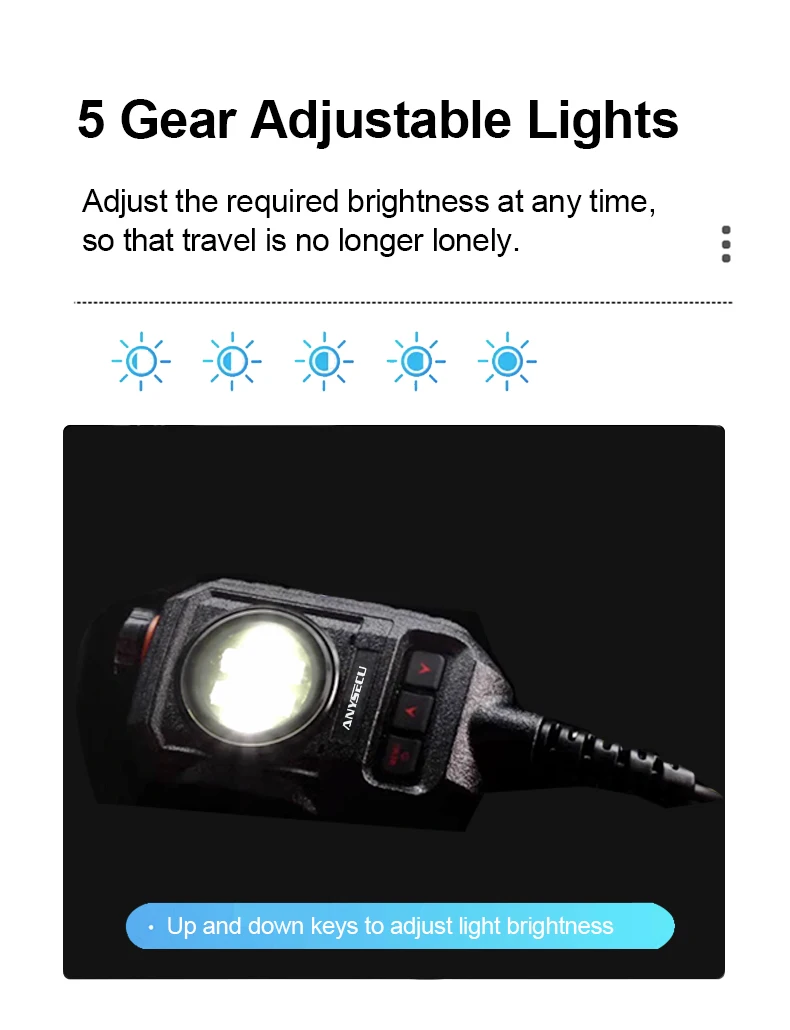 Shoulder Microphone Type-C Connector with Strobe Light for SenHaix GT-12 W8Pro