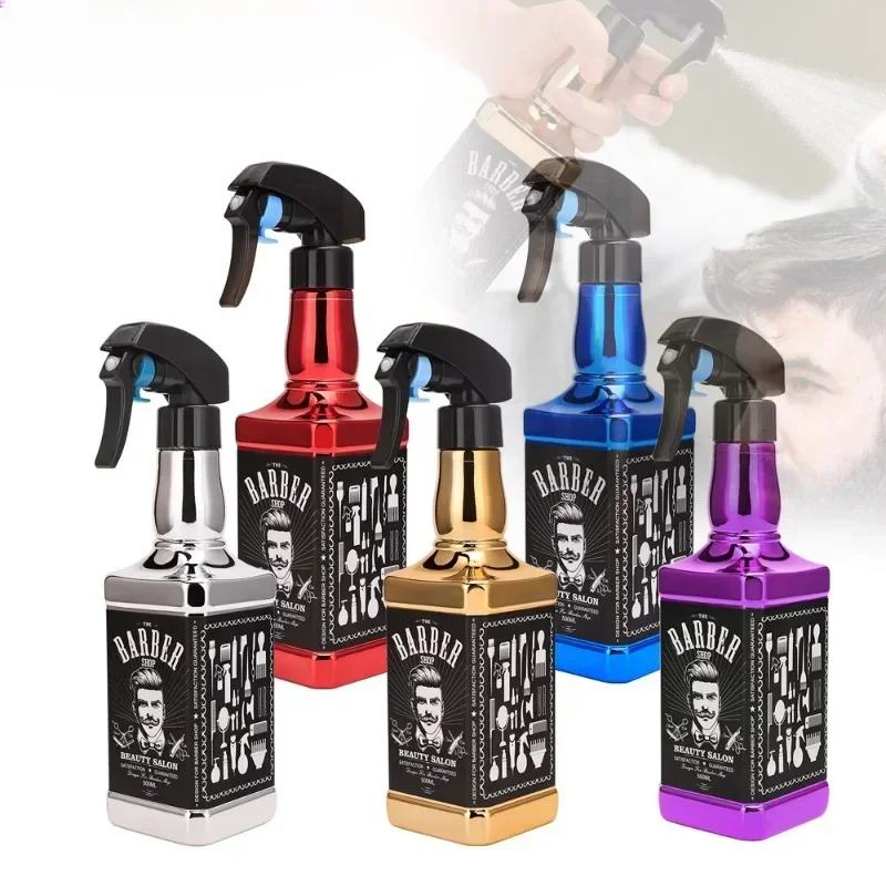 500ML Plating Barber Haircut Spray Bottle Empty Continuous Atomizer Water Sprayer For Salon Hairdresser Accessories Barber Tools spray bottle,hairdressing spray bottle