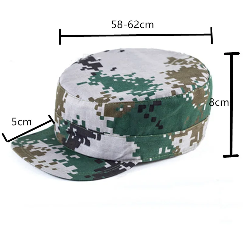 Adjustable Military Hat Men Women Army Cap Fishing Headwear Baseball Cap Casual Flat Top Caps Outdoor Camouflage Hat