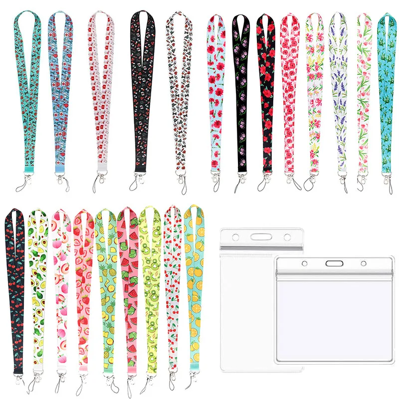 Cute Cartoon Lanyard Necklace with ID Badge Holder Sleeve