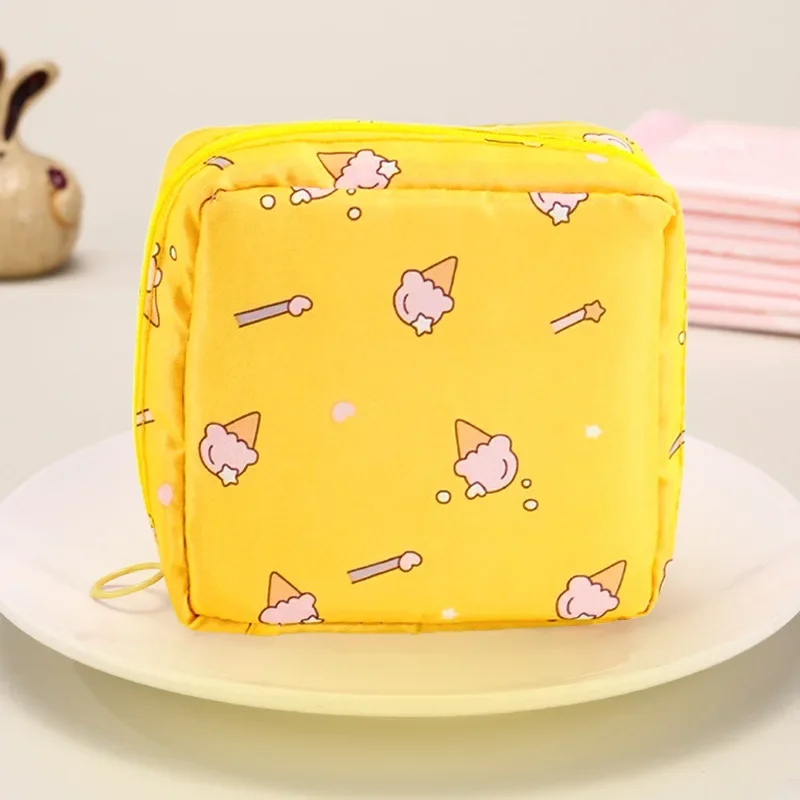 Cute Large Capacity Sanitary Napkin Storage Bags Cartoon Rabbit Bear Portable Girls Physiological Period Tampon Organiser Bag - Image 6