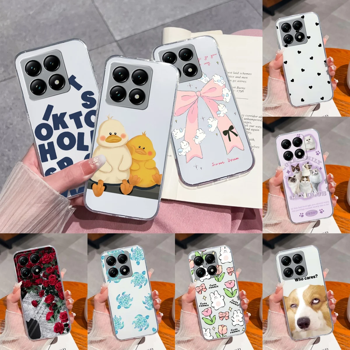 Transparent Shockproof Duck Bow Phone Case - Durable High-Quality Simple Shell