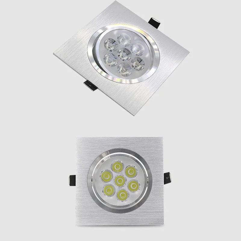 디 밍이 가능한 광장 led 통 6w 10w 14w 12V 220V recessed 캐비닛 전구 광장 스포트 라이트 천장 led 드라이버 홈 장식에 대 한