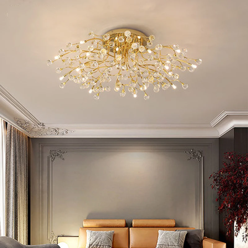 

Nordic ins гостиная спальня теплая и романтичная девушка свадьба светодиодный светильник роскошный хрустальный потолочный светильник современный и простой