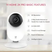 YI Pro-Caméra de surveillance intelligente IP WiFi 2K, kit de 3 pièces, système de sécurité domestique avec vision nocturne, babyphone vidéo sur application iOS et Android 2