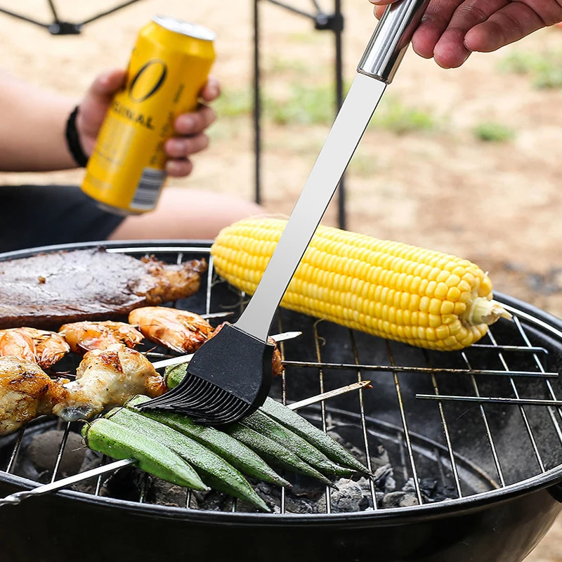 Ensemble d'accessoires de Barbecue en acier inoxydable,9 pièces avec sac de  transport