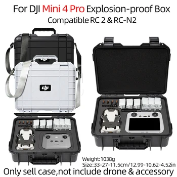 Explosion-Proof Box for DJI Mini 4 Pro Hard Shell Bag for DJI RC 2/RC-N2 Remote Control Protector Suitcase Accessories