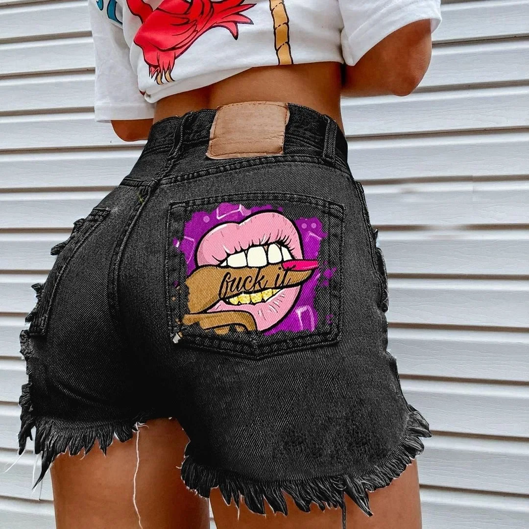 New Arrival  Jeans Shorts Fashion Summer Casual Women'S Jeans Ladies Sexy Skinny Ripped Jeans Denim Custom Plus Size