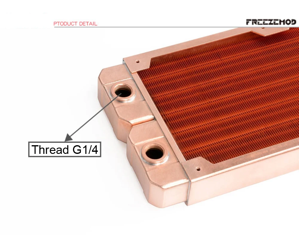 freezemod de cobre completo para ventiladores de computador linha de resfriamento de água dissipador de calor de refrigeração poderosa linha de tubo redondo de dupla camada