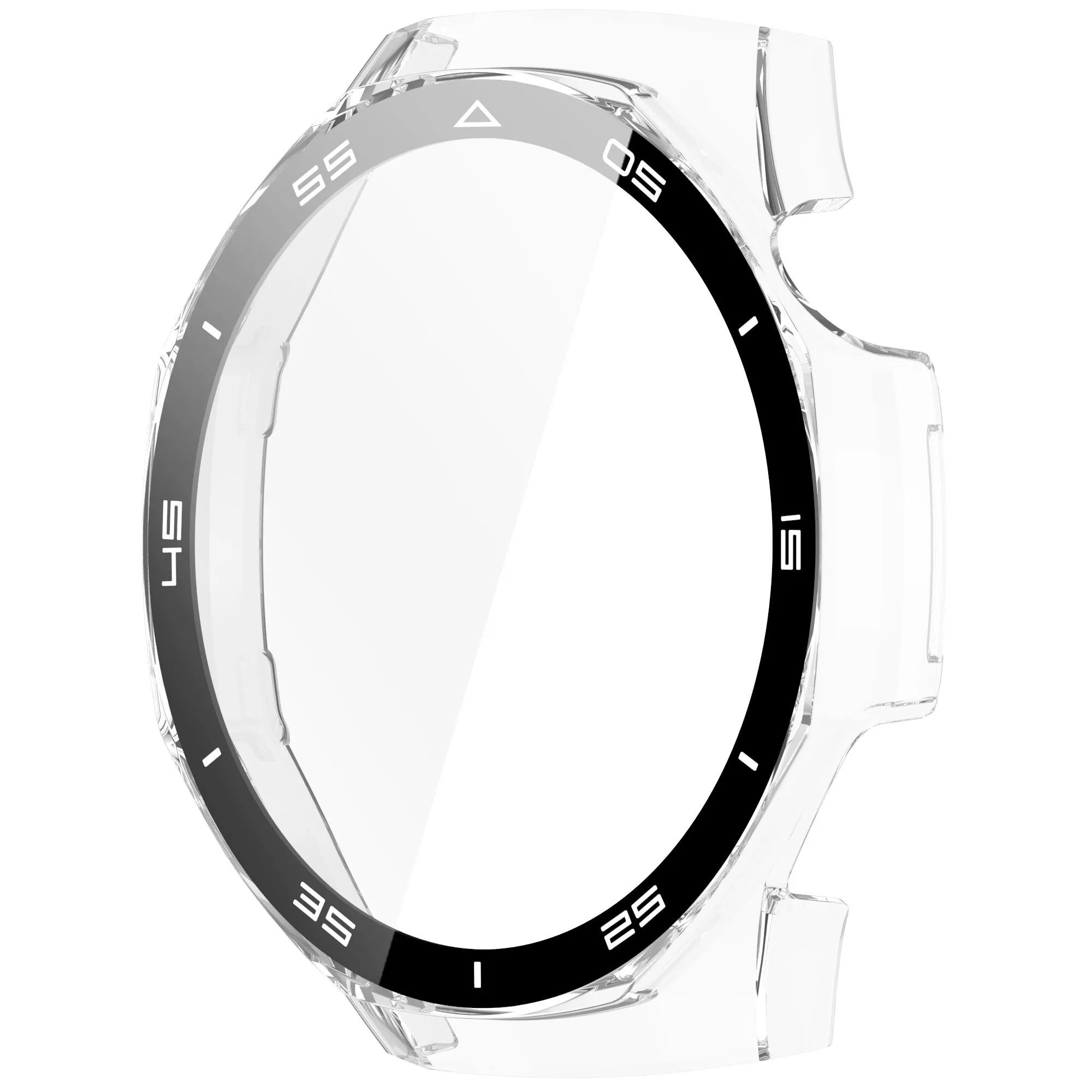 Elegant Dual-Function Watch Case with Scale Design and Tempered Glass Protection Cover