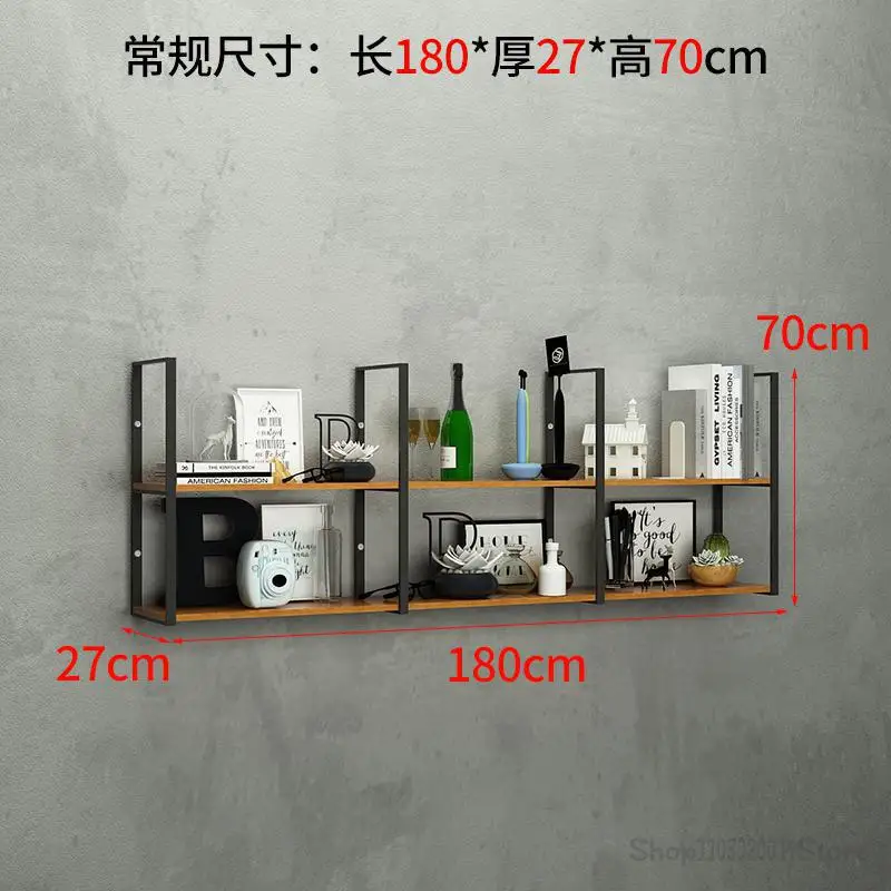 New Nordic Style Wall Rack Multi-Layer Wine Rack Wall Hanging Flower Bookshelf Front Desk P Iron Art Beauty Salon Barber