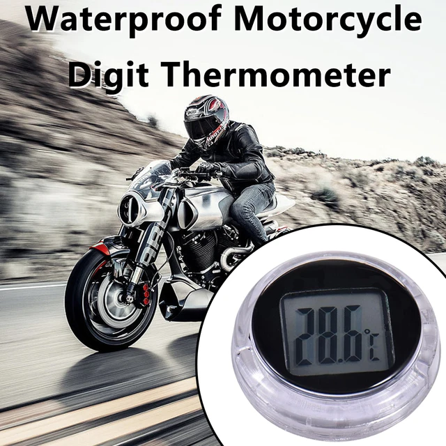 1 Stück Mini-Motorrad-Thermometer wasserdicht aufklebbare Motorrad  halterung Uhr digitales Temperatur messgerät wasserdicht-20 ~ 70 ℃
