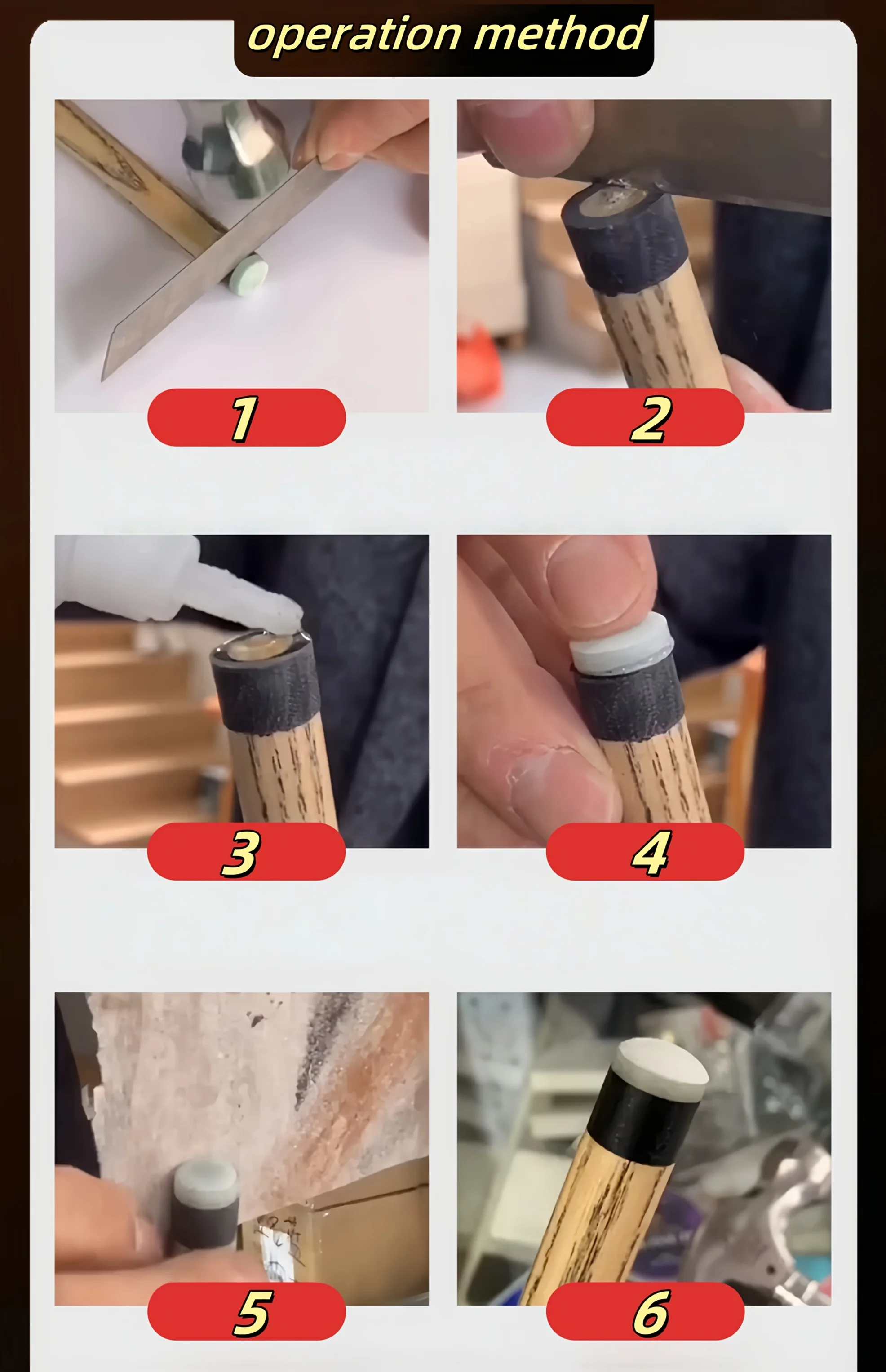 Robuster, schnell trocknender Billardschlägerkleber – mit präziser Düsenreparatur- und Klebekleber für Queue-Sticks, Billardzubehör – Detail 7