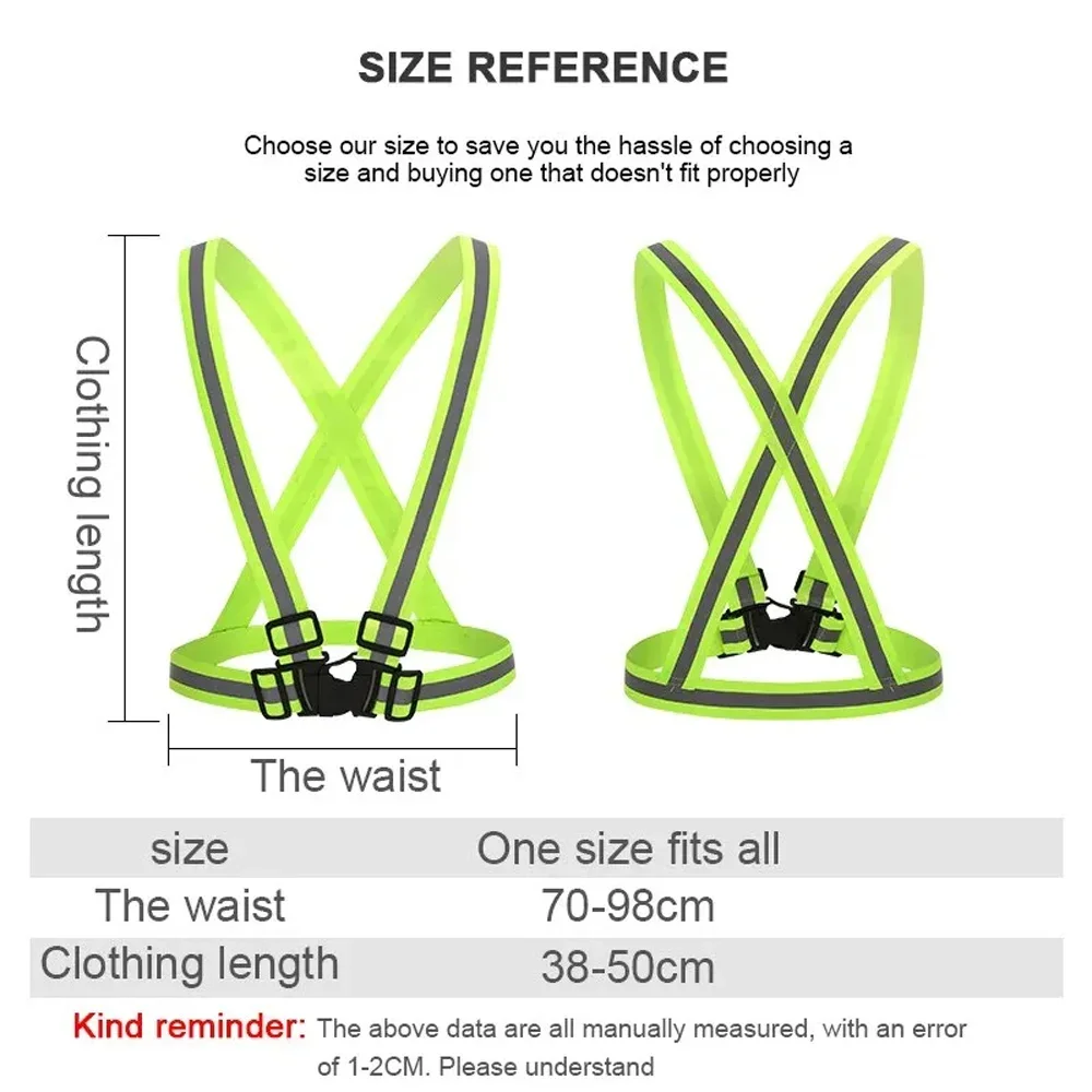 Highlight Reflective Straps Night Work Security Running Safety Adjustable Reflective Vest High Visibility Jacket high visibility vest reflective vest safety vest
