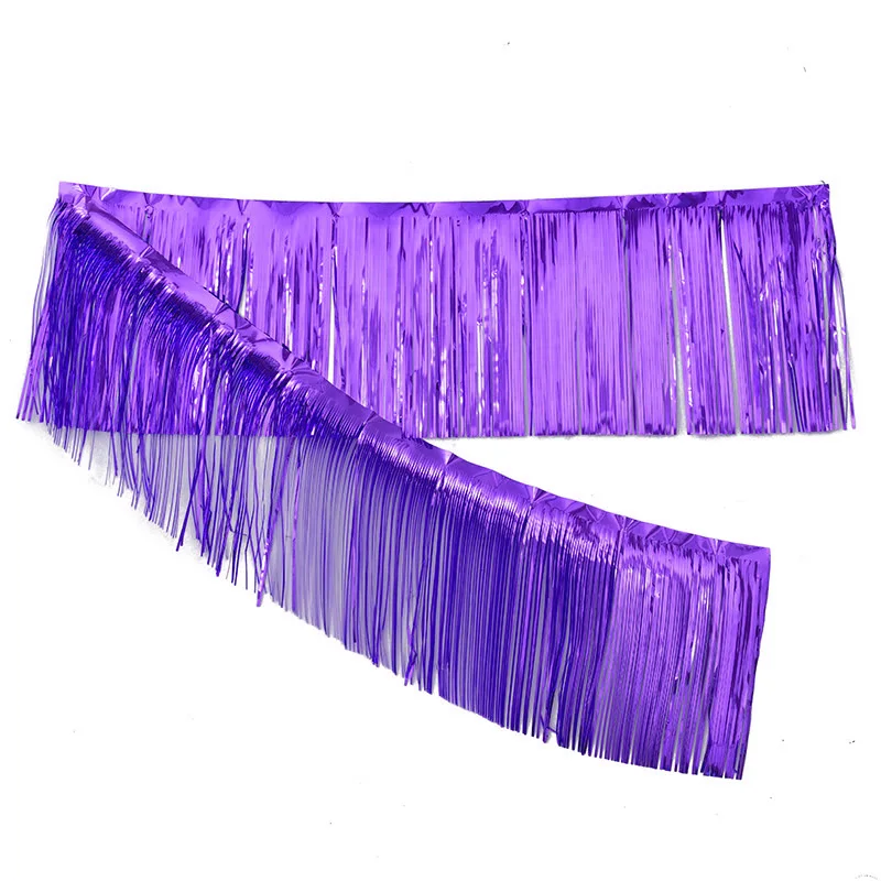 Bannière à Franges Métalliques Noël – 7,6m X 10cm, Guirlande Brillante Noire, Pour Déco Fête