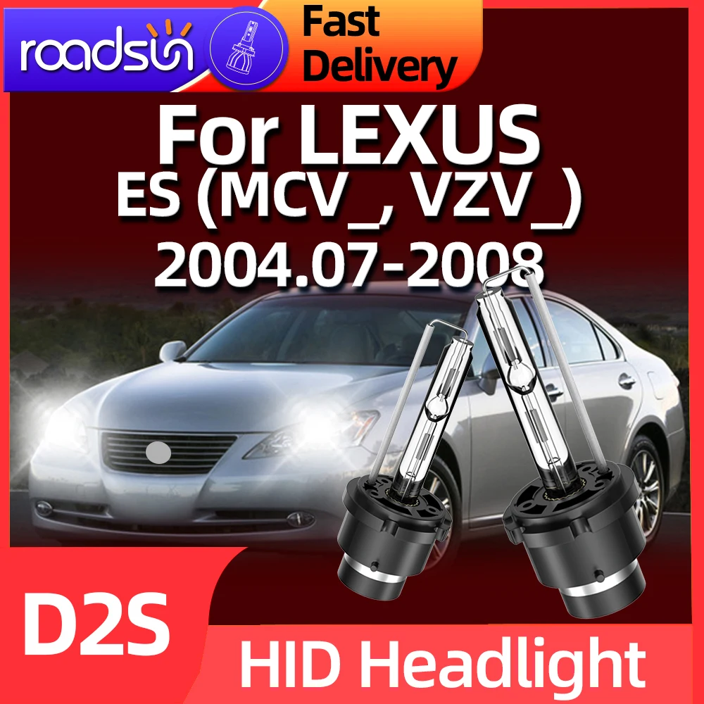

Roadsun 2pcs D2S 6000K Xenon Bulbs Car HeadLight Replacement For LEXUS ES (MCV VZV) 2004 2005 2006 2007 2008