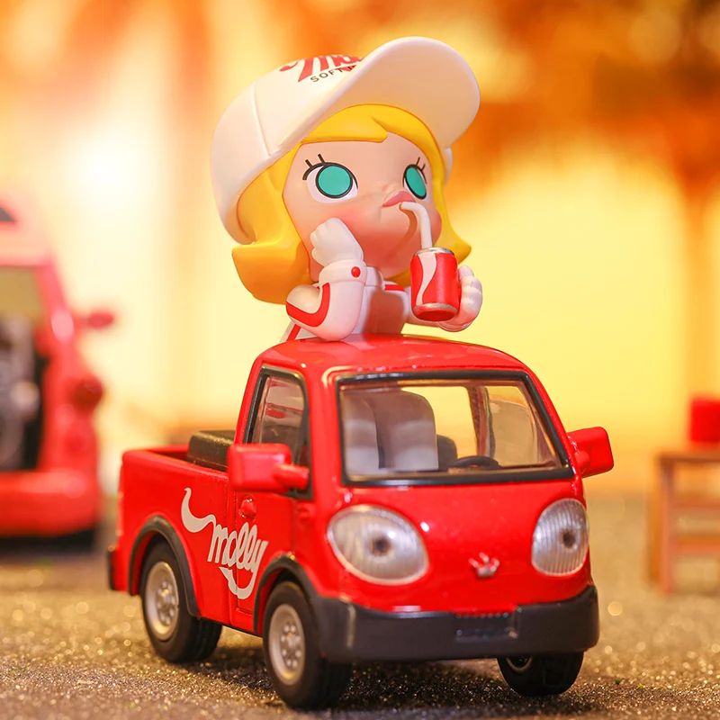 Pop Mart Molly Car Car Series Blind Casuale Box Toys Kawaii Anime Action Figure Caixa Caja Sorpresa Mystery Box Dolls Girls Gift