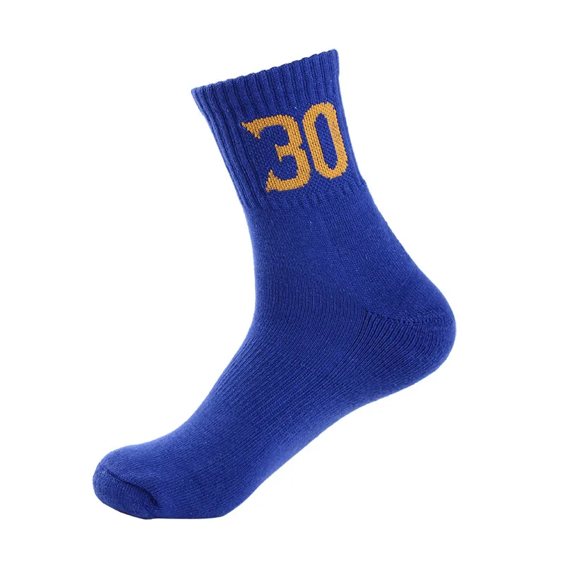 Sport Basketball MenTerry Socks Jordan NO.23 Running Basketball Football Breathable Thick Sox Outdoor Road Bike Socks White