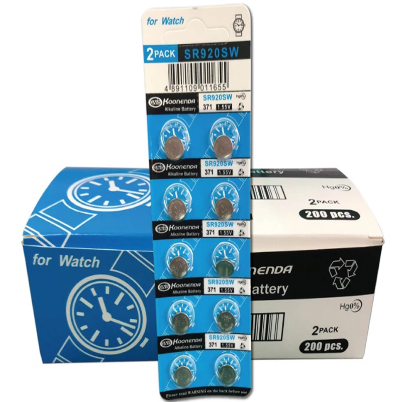 10 Batterie Alcaline A Bottone AG6 370 371 LR921 LR69 - Foto 8