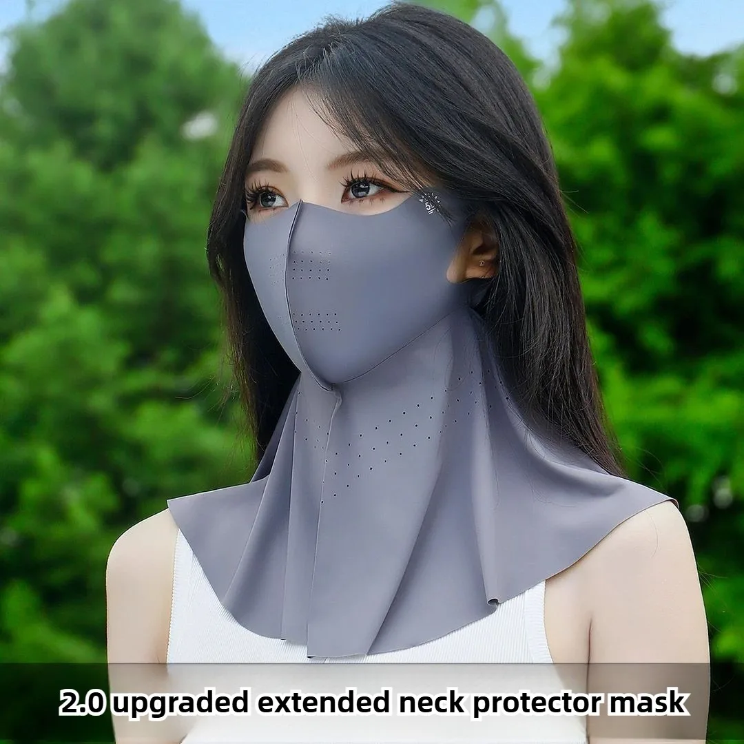 아이스 실크 넥 스카프 페이스 마스크 여름 UV 차단 햇빛 차단 방진 랩 커버 야외 스포츠 사이클링 러닝 낚시용