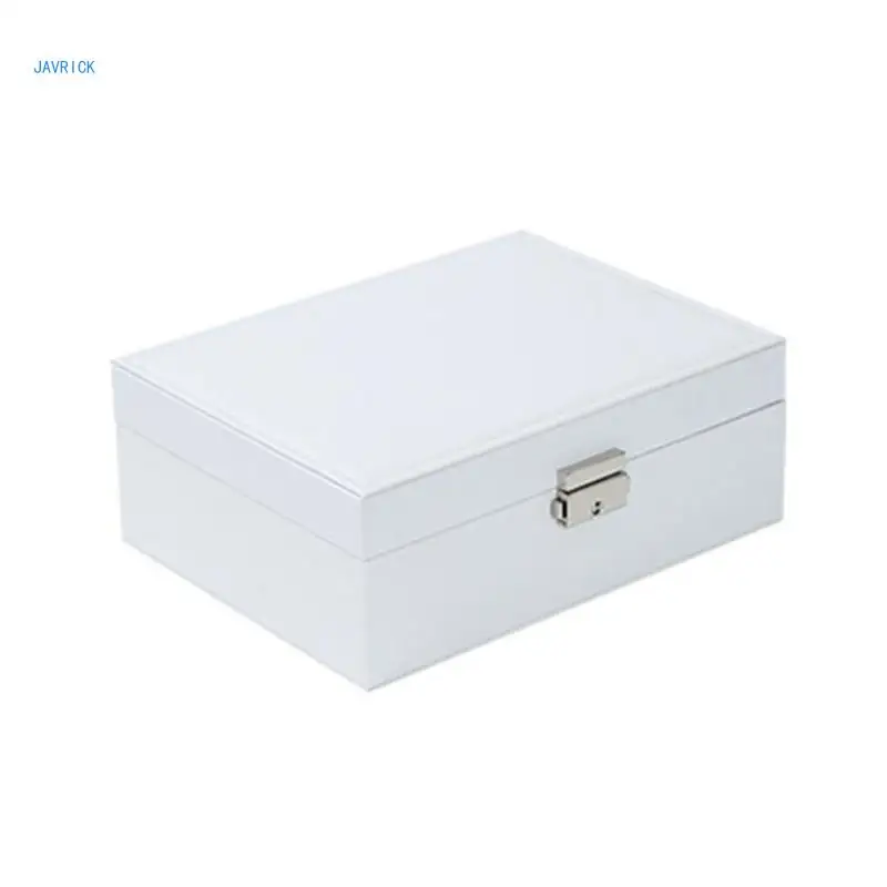 Trendy Jewelry Storage Box Lockable Jewelry Organizers Leather Jewelry Case Jewelry Box PU Material Suitable for Indoor