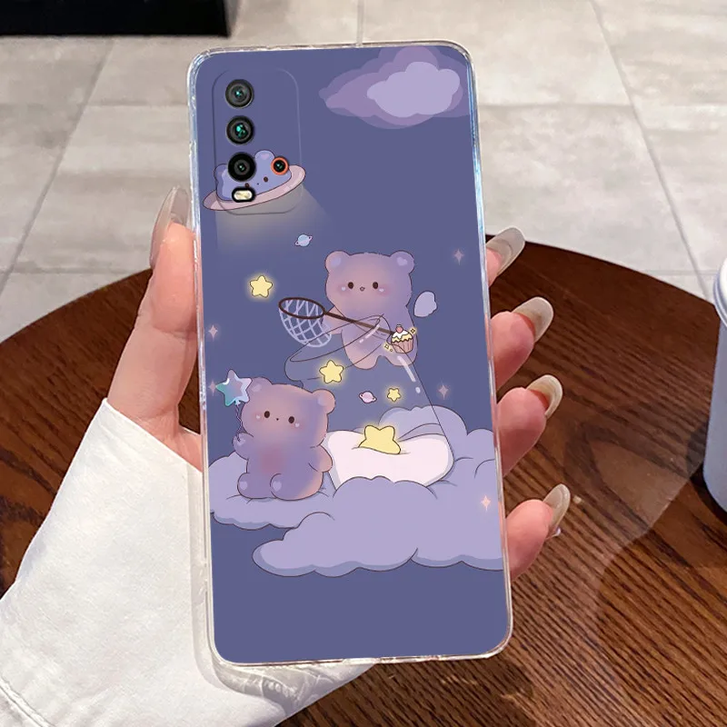 Luxury Aesthetic Transparent Cat Design Soft TPU Silicone Phone Case