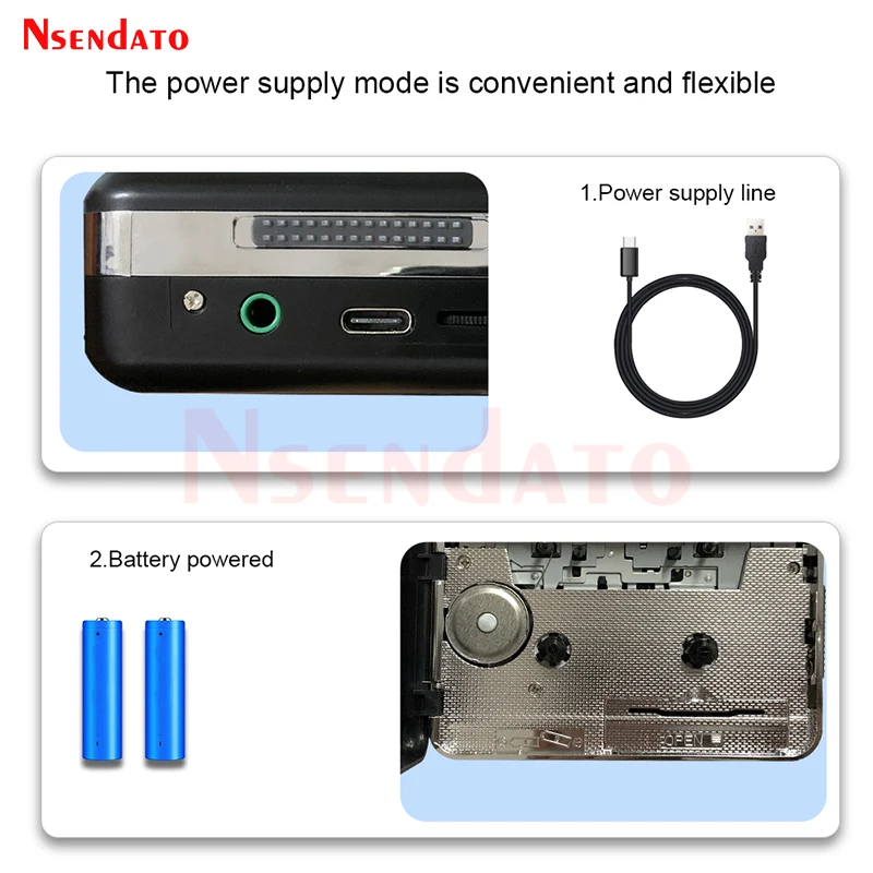 Cassette Player Portable USB C Tape to mp3 converter Type C to USB Capture Audio Music Radio