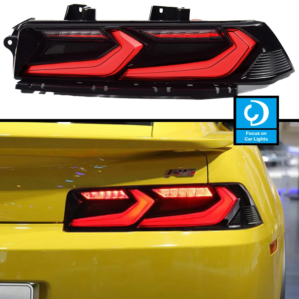 

Задний фонарь для Chevrolet camaro 3.6L RS 2014 2015, задний фонарь, светодиодный ДХО, ходовой сигнал, стоп-сигнал, задний фонарь для парковки, дом