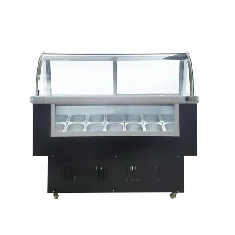 

Summer necessary thing hot selling economic ice cream freezer retail box show case display case with free shipping by sea