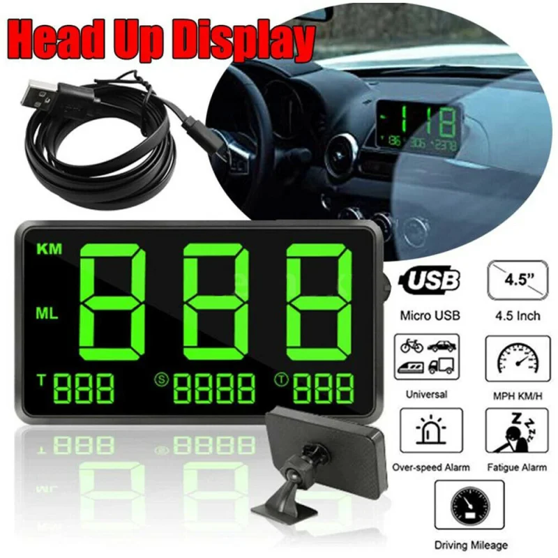 GPS Speedometer 4.5" C80 Speed Odometer Mileage HUD Display Digital