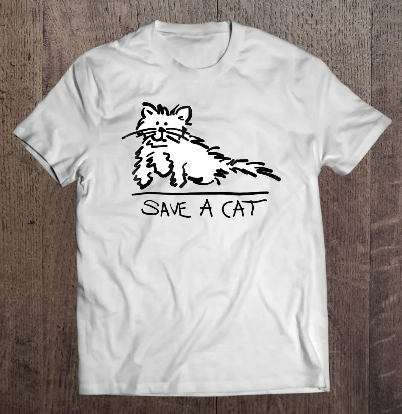 Футболка оверсайз с надписью Save A Cat Adopt Rescue одежда в стиле аниме Простая рубашка |