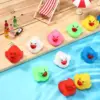 24 Pcs LED Sensor Luminous Duck Light Up Rubber Ducks Glow in The Dark Mini Flashing Ducks Glow Bath Toys Flashing Rubber Ducks 6