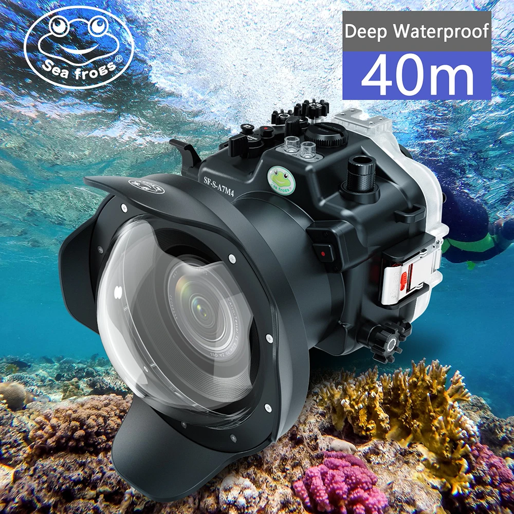 Seafrogs 40M/130FT Underwater Camera Housing Waterproof Case SF-S-A7M4 for Sony