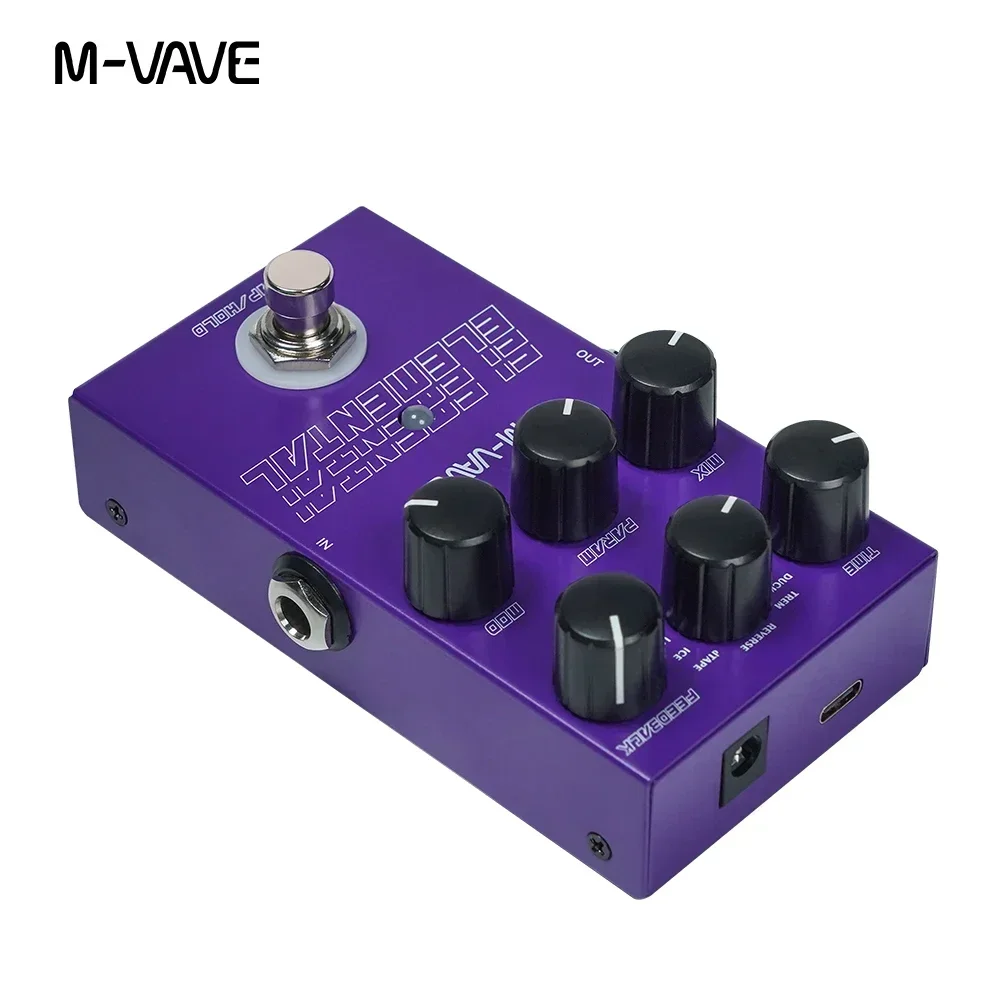 Guitar Effects Pedal M-vave Elemental Digital Delay Pedal 9 Different Delay Guitar Effects Pedal Support For TAP and HOLD Mode