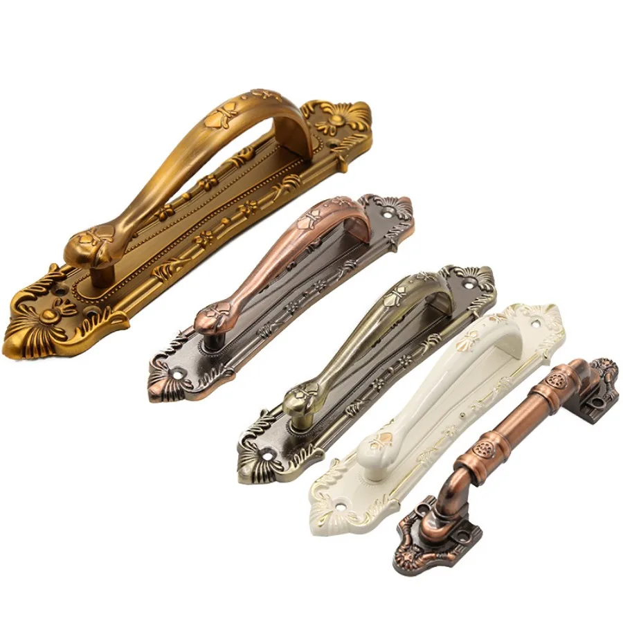 Nordic Vintage Wooden Door Handles Bedroom Sliding Door Furniture Hardware Push Pulls Wardrobe Handle Cupboard Handles door handles cabinet handles