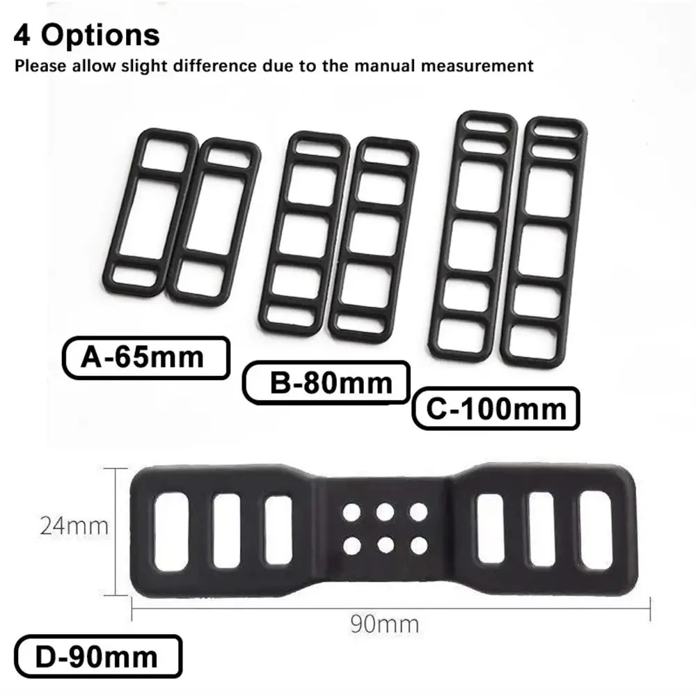 Bike Bicycle Cycling Silicone Elastic Strap Bandage Light Lamp Mount Holder Mirror Recorder Fixed Silicone Band Headlight 4Pcs