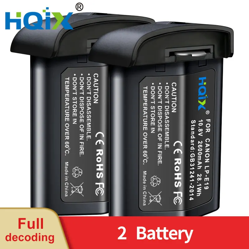 LP-E19 LP-E4N Full Decoded Battery for Canon LP-E4 LPE4N LPE19 EOS