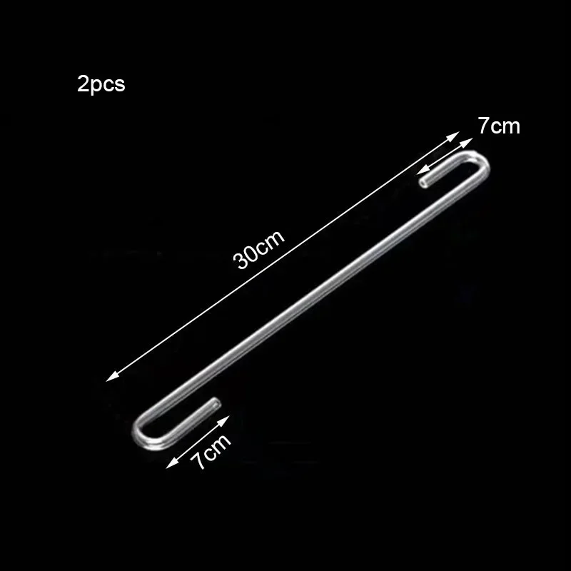 Acrylic Aquarium Connector Set - U-Shape Tube Elbow for Air Pump and Filter Systems (2-Pack)