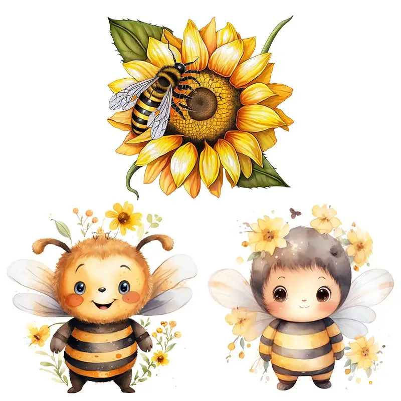 M437 Sunflower And Bee Wall Sticker Removable Home Decoration Decals for Bedroom Kitchen Living Room Walls Decor wall stickers wall sticker