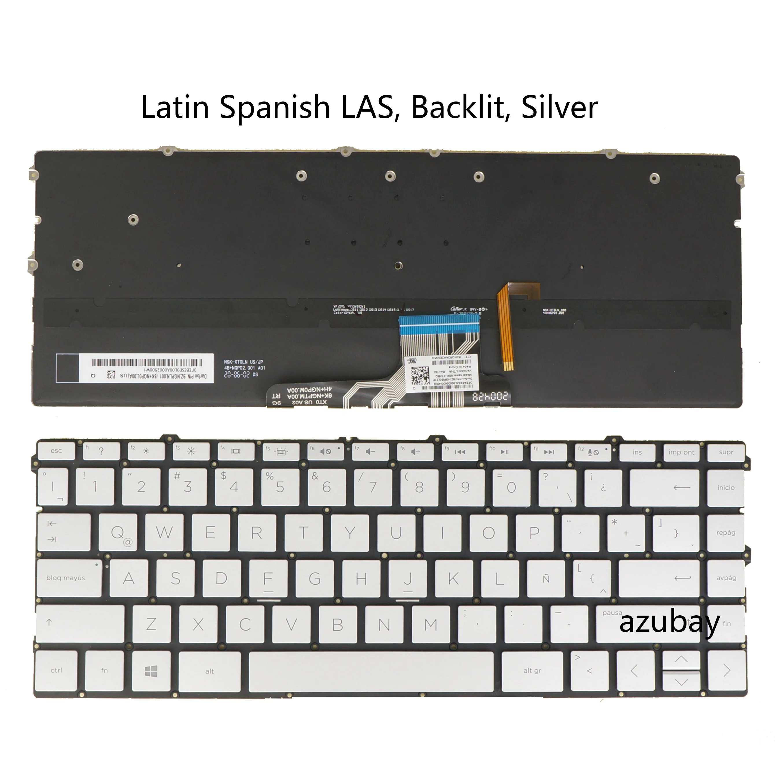 Teclado retroiluminado para HP Spectre 13-aw 13-aw0000