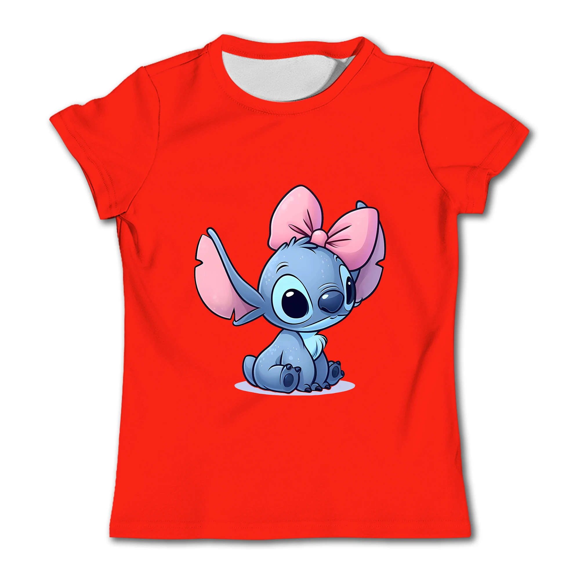 Baby Cotton T Shirts Kids Girls Clothes T-shirt Cute Stitch T-shirts Cartoon Children's Clothing Baby T-shirt Child Girl Tops 4