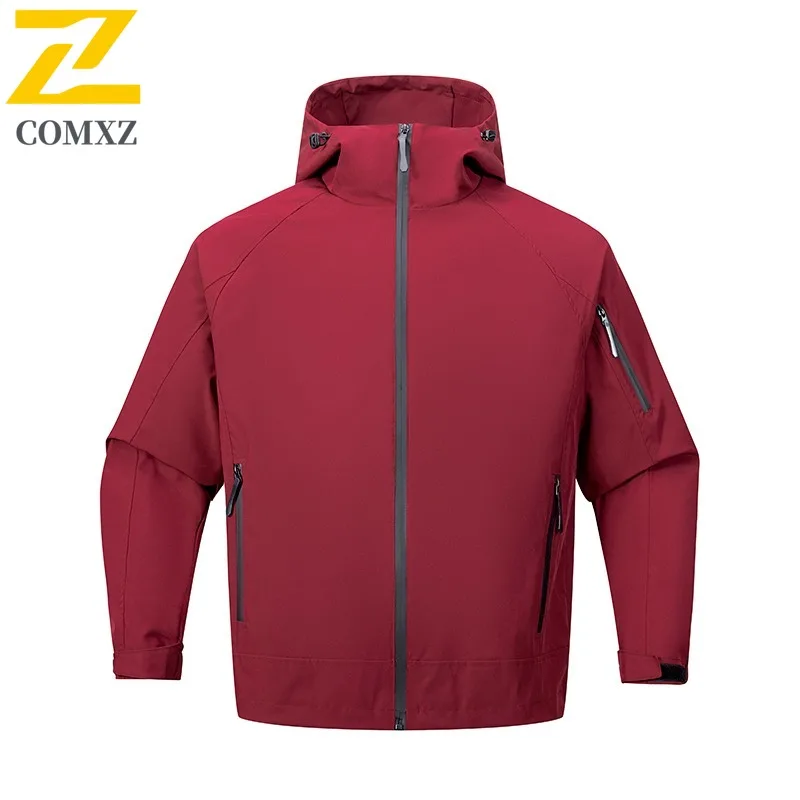 COMXZ Thickened Mens Jacket Mountaineering Windproof Warm Parka Casual Daily Style Lightweight Cold Resistant Winter Clothing