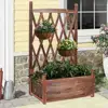 Planter Box Stand Lattice Garden Grow Climbing Flower Hanging Pot Outdoor 5