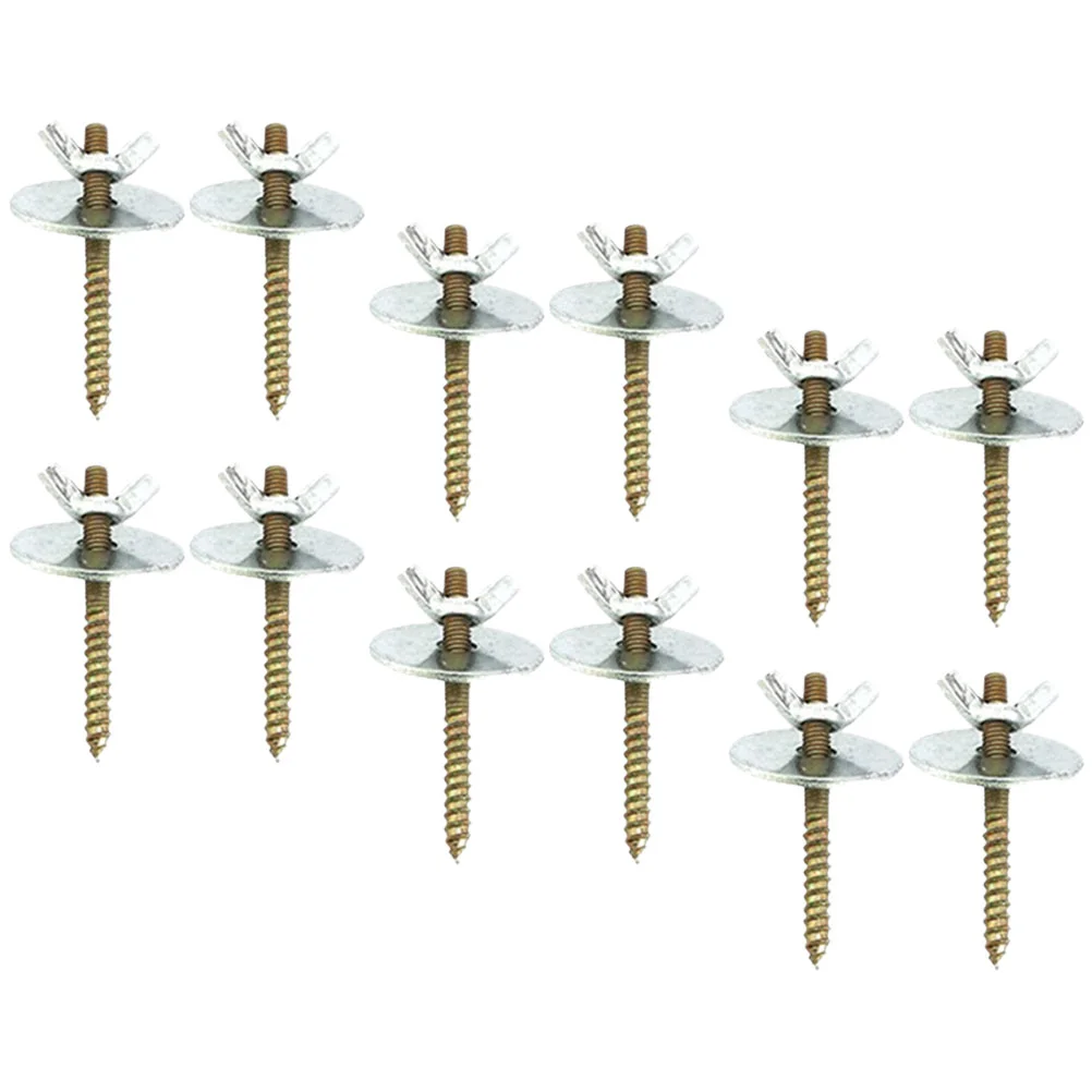 12 Sets Stand Bar Accessories Metal Screw Kit Bird Cage Perch Screws Fixing Birdcage Flat Pad Nuts