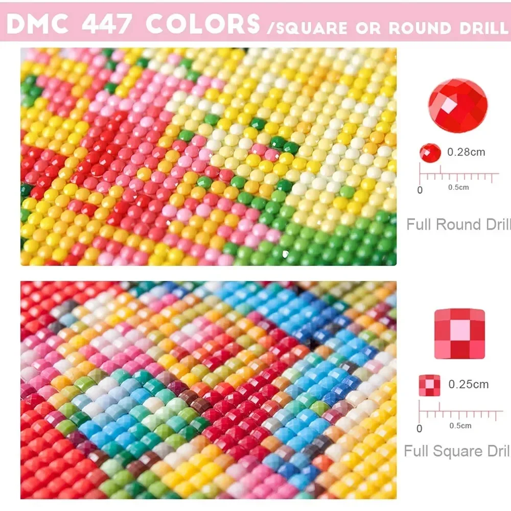 Diamond Art Painting Kit Diamond Painting Set Diamond Painting 5D DIY Full Square/Round Colorful Home Abstract