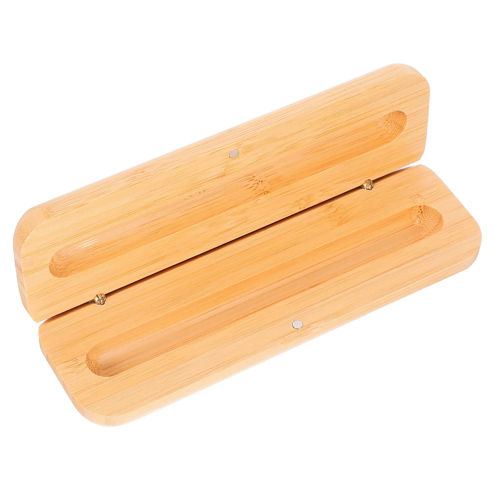 1Pcs 대나무 펜 보관 상자 세련된 심플한 디자인 단일 펜 홀더 에코 친화적 인 편지지 케이스 선물 포장 학생 책상