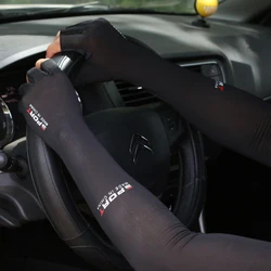 1pair Sport Arm Sleeves Cycling Running Fishing Climbing Arm Cover Sun UV Protection Ice Cool Sleeves With 5-finger Cuff Outdoor